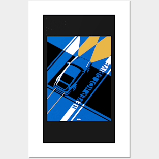 911 Turbo: Never Not Drive (Blue) Posters and Art